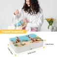 thumbnail image 5 of Kangaroo PU Leather Jewelry Box Display Case with Removable Compartment and Bracelet Holder - Portable Storage Container, 5 of 6