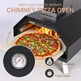 thumbnail image 2 of Outdoor Wood Fired Pizza Oven - Portable 12" Pizza Maker with Thermometer, Gas Hose & Pizza Stone for Backyard or Camping, 2 of 6