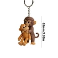 thumbnail image 5 of Protect Punch Monkey Keychain, 3D Cute Monkey Holding Plush Toy Hanging Keychain for Backpack Purse Car Keys Gift, 5 of 7