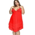 thumbnail image 1 of Sexy Plus Size Silk Nighty Chemise Satin Lingerie Sets S-7X, 1 of 1
