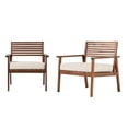 thumbnail image 3 of Modern Solid Wood Outdoor Zander Club Chair (set of 2) - Dark Brown, 3 of 6