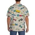 thumbnail image 7 of PAYOHTO Traffic Elements Pattern Mens Hawaiian Casual Short-sleeved Shirt Tropical Summer Beach Button Down Shirts, 7 of 7