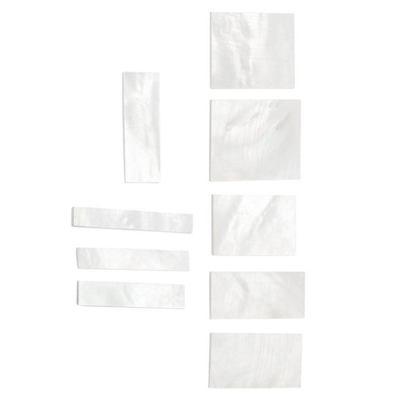 KALLORY 9Pcs White Sea Shell Guitar Fretboard Inlays for Musicians Fret Marker Dots