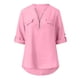 thumbnail image 4 of ICHUANYI Clearance Women's Summer Long Sleeve Zip Casual Tunic V-Neck Rollable Blouse Tops(Pink, L) ICHUANYI WER2023081107834, 4 of 8