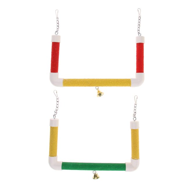 U Shape Wooden Stand Sand Perch Parrot Gnawing M