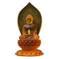 thumbnail image 1 of veasfak 22cm Buddhist Figure on Lotus Base Ornament Decorative for Housewarming Gift C, 1 of 9