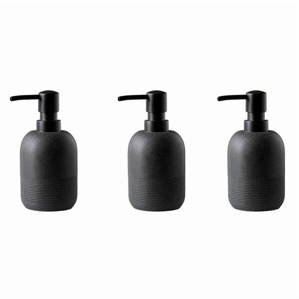 3X Dispensador de LíQuido para Lavado de Manos, Dispensador de JabóN para Encimera de BañO, Dispensador de JabóN para Lavavajillas para Cocina (Negro)