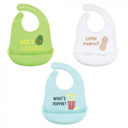 UPC: 0660168562828 | Hudson Baby Infant Silicone Bibs 3pk  Guacamole  One Size