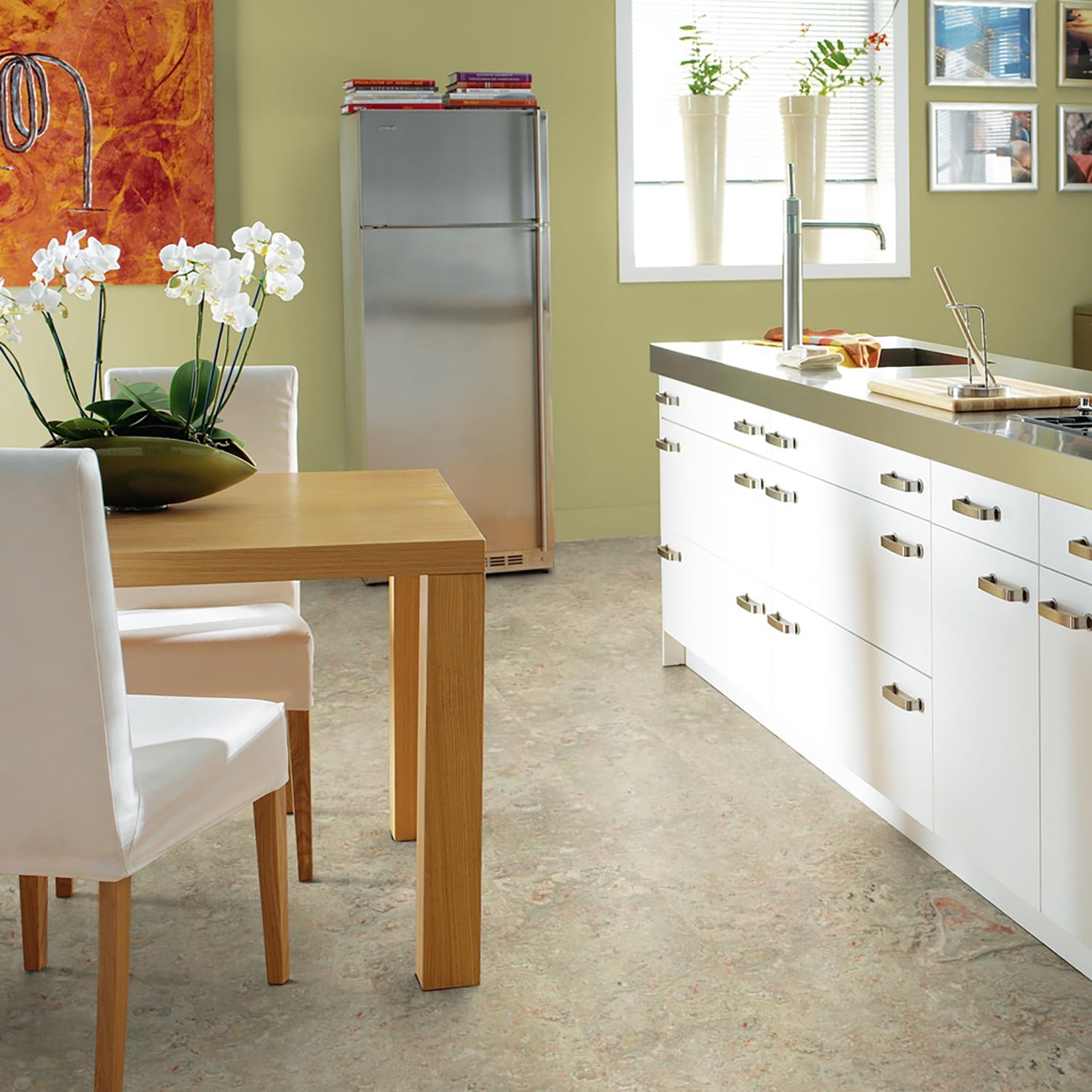 Forbo Flooring Marmoleum Cinch Loc Seal 11.81" x 11.81" Laminate Square in Agate 6.78 Sq ft