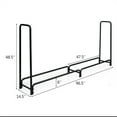 thumbnail image 2 of Gymax 8 Feet Outdoor Steel Firewood Log Rack Wood Storage Holder for Fireplace Black, 2 of 10