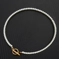 thumbnail image 2 of New Stainless Steel Pearl OT Buckle Necklace, 2 of 2