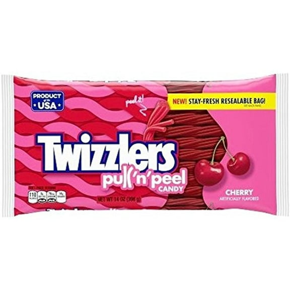 Twizzlers Pull N Peel Candy - Cherry 14 Oz. (Pack Of 2)