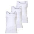 thumbnail image 1 of bugatti men's vests, 3-pack - fine rib, cotton, single-coloured White M (Medium), 1 of 3