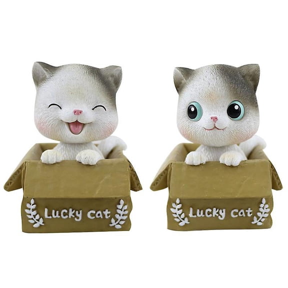 2pcs Bobblehead Cat Ornaments