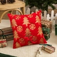 thumbnail image 6 of Wooowa Christmas Sequin Embroidered Plush Pillows, Festive Decorative Cushions for Living Room Sofa, Xmas Tree Themed Home Accents, 6 of 7