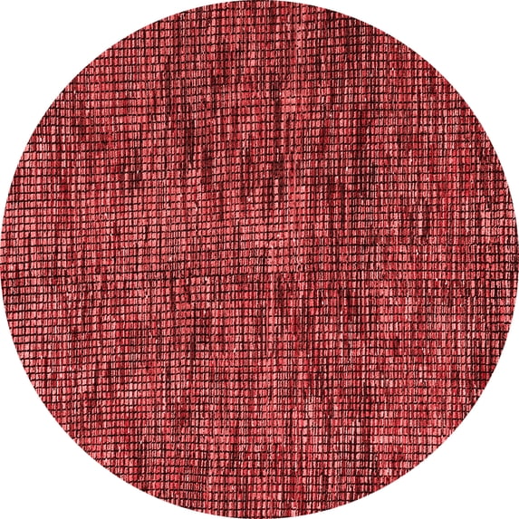 Ahgly Company Indoor Round Abstract Red Modern Area Rugs, 4' Round