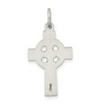 thumbnail image 3 of Auriga Fine Jewelry 925 Sterling Silver Antiqued Celtic Cross Charm for Women L - 27mm, W - 16mm, 3 of 6
