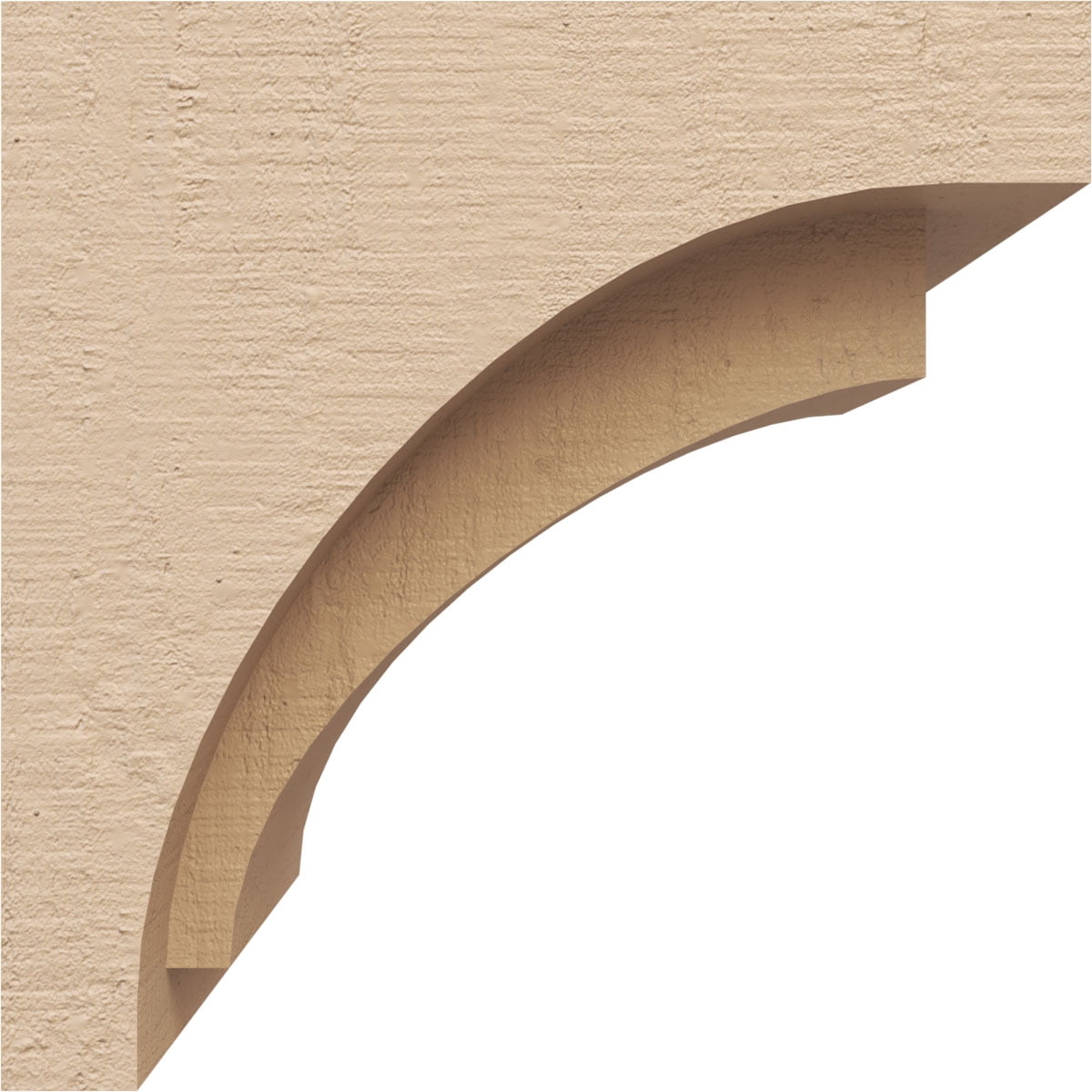 6"W x 6"D x 6"H Wide Rivera Rough Cedar Woodgrain TimberThane Corbel, Primed Tan