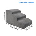 thumbnail image 3 of Dog Stairs 3/4 Steps High Density Foam Dog Stairs Ramps, Non-Slip Pet Steps For Older Dogs, Dog Ramp For Couch, 3 of 4