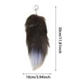 thumbnail image 3 of Fluffy Tail Keychain for Women - Large 11.8" Animal Tail Key Ring Pendant, Soft Accessory for Bag Charm, Therian Style Car Keychain, 3 of 7
