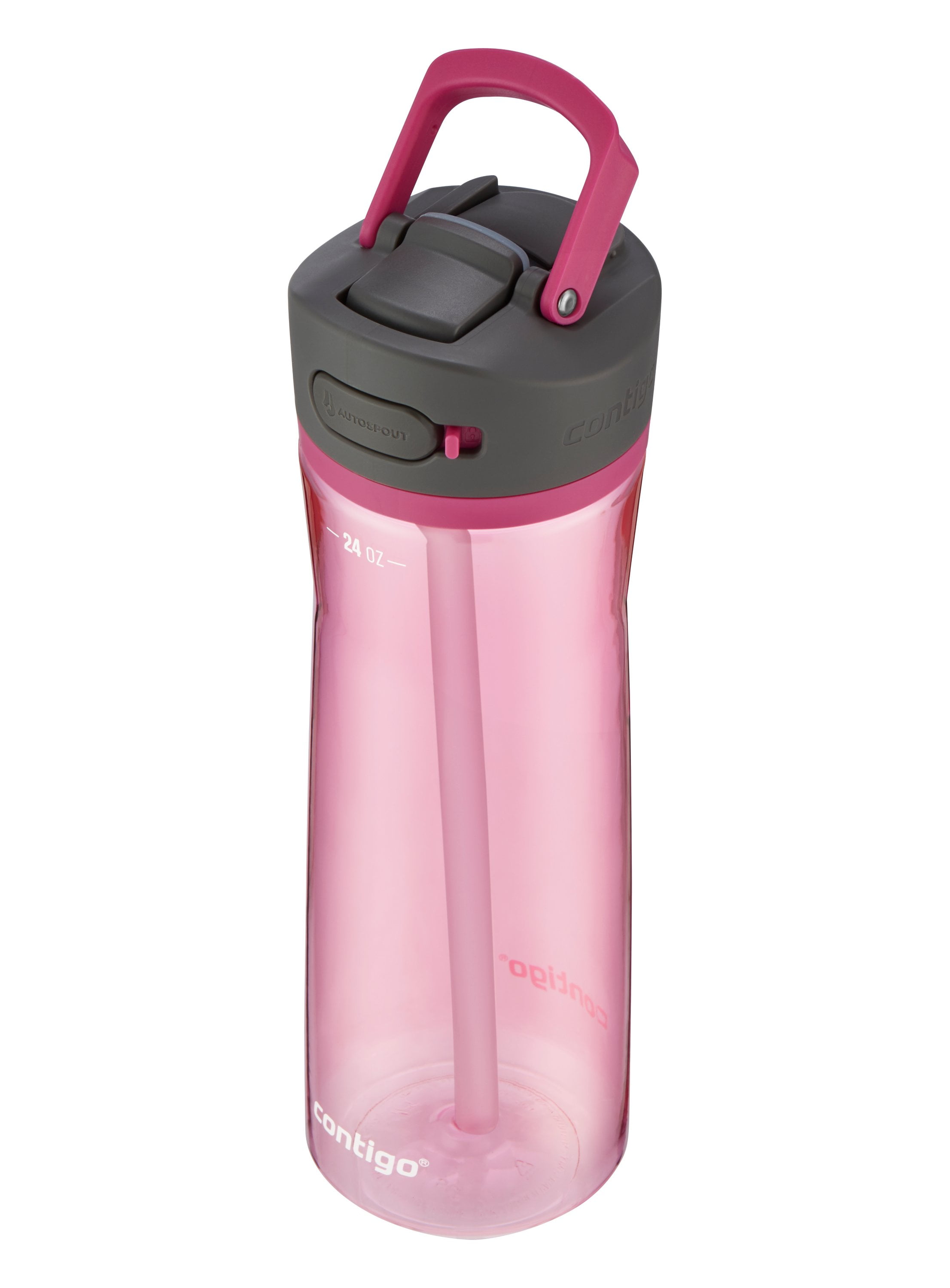 Contigo Ashland 2.0 Leak-Proof Water Bottle with Lid Lock and Angled Straw, Dishwasher  Safe Water Bottle with Interchangeable Lid, 24oz Pink Lemonade - Yahoo  Shopping