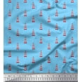 thumbnail image 1 of Soimoi Velvet Fabric Dot & Light House Shirting Print Fabric by Yard 58 Inch Wide, 1 of 1