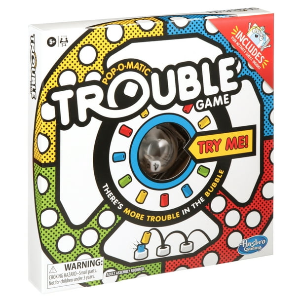 Trouble Game Includes Coloring And Activity Sheet Board Game For Kids Ages 5 Walmart Com Walmart Com