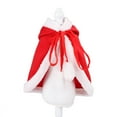 thumbnail image 7 of Promotion Clearance!Christmas Cat Clothes Xmas Holiday Costume Red Christmas Cape Hooded Cloak Winter Outwear for Costume Red M, 7 of 7