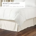 thumbnail image 4 of Noble Linens Ivory Pleated Dust Ruffle Bed Skirt, Full, 4 of 11