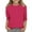 Hot Pink, variant on Efsteb Kids Girls Round Neck 3/4 Sleeve Tops Summer Comfy Cute Solid Color Loose Casual Blouses(Army Green,3-4 Years )