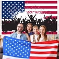 thumbnail image 4 of Twfbrm 4th of July Banner Decorations,  12x8in Red Blue Independence Day Backdrop America Flag Patriotic Photo Booth for Memorial Day Party Supplies, 4 of 5