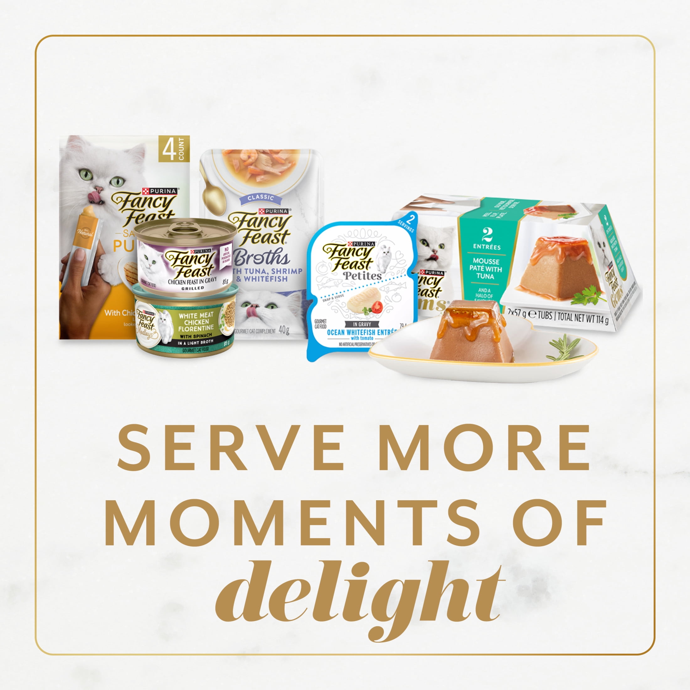 Fancy Feast Gems Mousse Paté Chicken & Beef Collection Variety Pack, Wet Cat Food, 57 g x 16