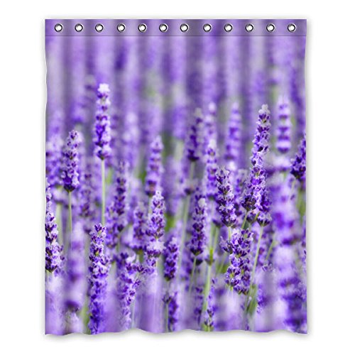 MOHome Beautiful Lavender Ocean Shower Curtain Waterproof Polyester