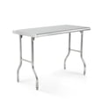 thumbnail image 2 of Kojooin Heavy Duty Stainless Steel Folding Table, 48 x 24 Inch Portable Prep Table with Adjustable Feet for Kitchen or Catering, 2 of 7