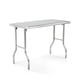 thumbnail image 1 of Yeshouse Mesa plegable de acero inoxidable resistente de 122 x 61 cm, portátil con patas niveladoras ajustables, ideal para cocina, salas de juegos, restaurantes y catering, 1 of 7