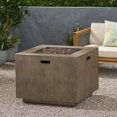 thumbnail image 2 of GDF Studio Jasmine Outdoor 50,000 BTU Square Fire Pit, Brown Wood Pattern, 2 of 12