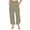 Khaki, variant on Xunlbb Wide Leg Scrub Pants for Women, Women's Solid Color Casual Pocket Loose Straight Tube Elastic Waistband Crossed Hems ,Black S