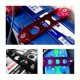 thumbnail image 4 of Suministros automotrices JDM Soporte de actualización de batería universal Soporte de batería de 3 orificios Hebilla de batería de automóvil modificada fija - Púrpura dontodent Kuyhfg Sin marca, 4 of 5