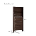 thumbnail image 3 of TOPCOMFY Shoe Cabinet with 3 Flip Drawers and Open Storage, 12 Pair Organizer, Walnut for Entryway, Hallway, Living Room, 3 of 5