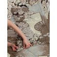 thumbnail image 3 of East Reversible Bedspread Set, Japanese Cherry Blossom Sakura Tree Branches Blooms Spring Season Foliage Art, Pillow Shams & Comforter Microfiber Bedding Set, 3 Sizes, Cocoa Sepia, by Ambesonne, 3 of 4