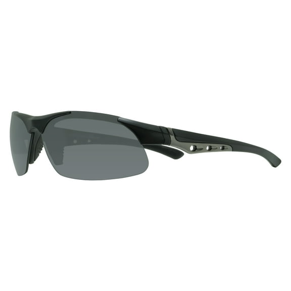 Piranha Eyewear Encore Half Frame Sport Sunglasses for Men with Smoke Lens