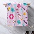 thumbnail image 5 of YFYANG Absorbent Towel, Soft Skin-Friendly Retro Spring Nature Pattern Washcloth Bath Towel, Suitable for All Skin, 27.5 x 16-inch, 5 of 7