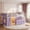 Purple, variant on Afuhokles Low Loft Bed Twin Size with Bookshelf, LED Loft Bed with 3 Drawers, Black