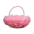 thumbnail image 3 of GUOOL Flower Girl Basket Wedding Flower Basket Decor Lace Cute Handle Satin Flower Basket Wedding Basket for Garden Cafe Homes, 3 of 9