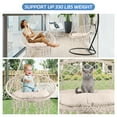 thumbnail image 7 of Macrame Hanging Swing Chairs, 330 Lbs Capacity Hammock Chair Macrame Swing with Cushion and Hardware Kit, Swing Hammock Chair for Bedroom, Garden, Deck, 7 of 7