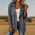 thumbnail image 2 of Jackets for Women Solid Color Spring Autumn Casual Button Down Long Sleeved Windbreaker Coat Fall Winter Track Jackets with Pockets 2026 Fall Coat Tops, 2 of 7
