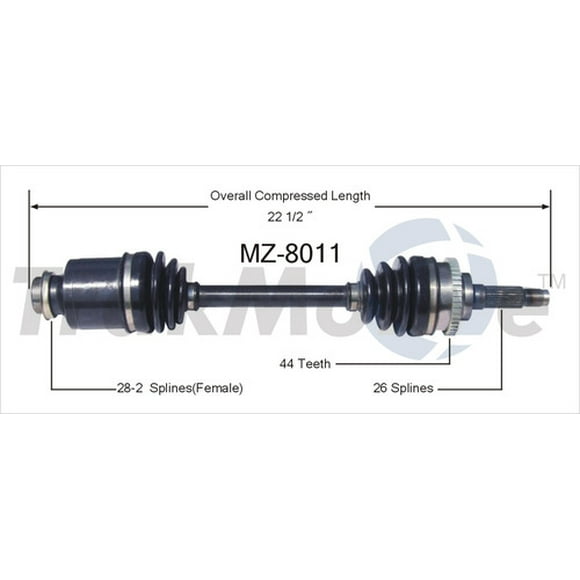 TrakMotive Mz-8011 CV Axle Shaft