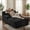 BLACK, variant on JUIKURY 57" Boneless Chaise Lounge Chair, Corduroy Small Sleeper Sofa Bed With 3 Pillows & Wide Armrests, Black