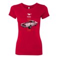 thumbnail image 2 of Wild Bobby, Ford Mustang 50 Years, Cars and Trucks, Women Slim Fit Junior Tee, Red, Large, 2 of 4