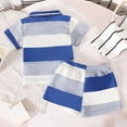 thumbnail image 7 of Akiihool Shorts Sets Newborn Boys 2 Piece Outfits Toddler Boy Clothes Kids Summer Cotton Outfits Shirt Short Sets (Blue,6-9 Months), 7 of 7